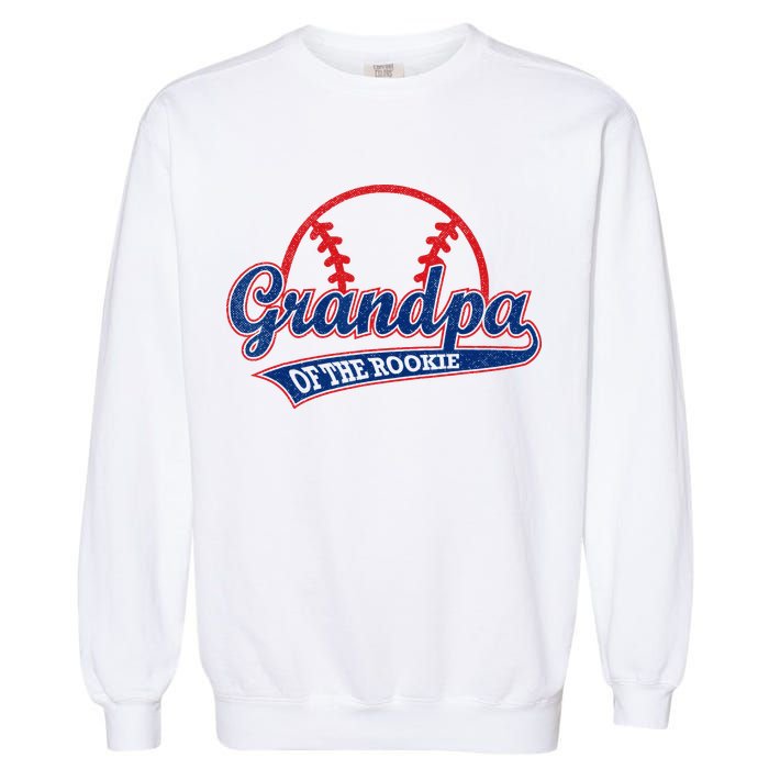 Funny Retro Baseball Grandpa Of The Rookie Garment-Dyed Sweatshirt