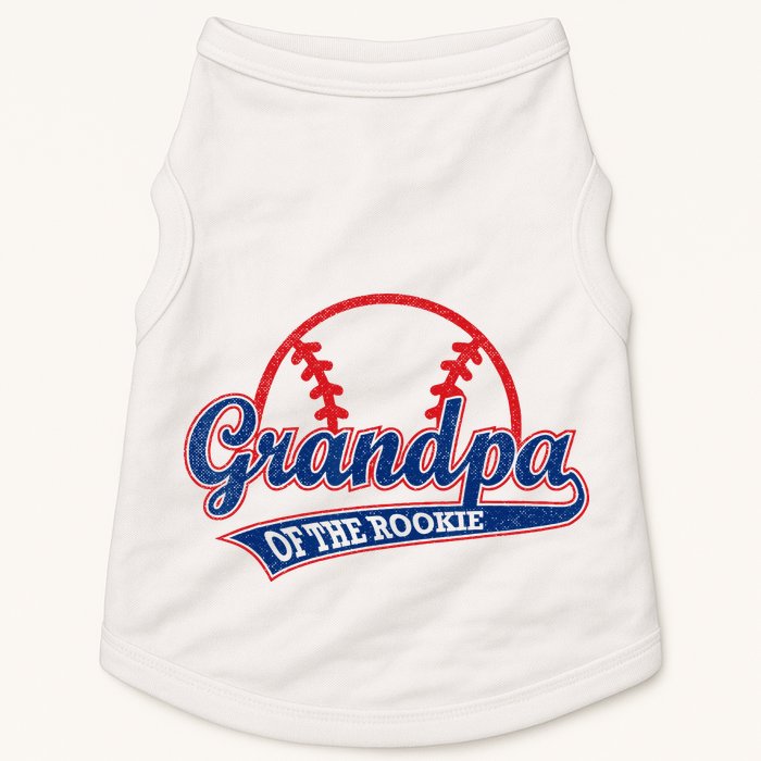 Funny Retro Baseball Grandpa Of The Rookie Doggie Tank