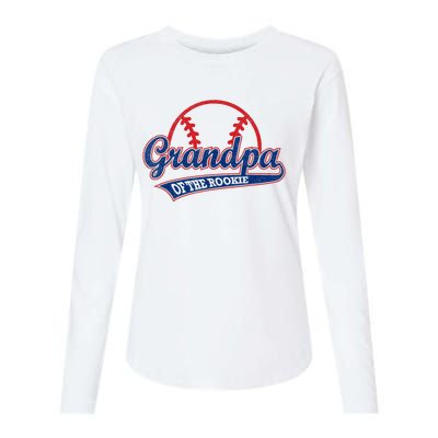 Funny Retro Baseball Grandpa Of The Rookie Womens Cotton Relaxed Long Sleeve T-Shirt