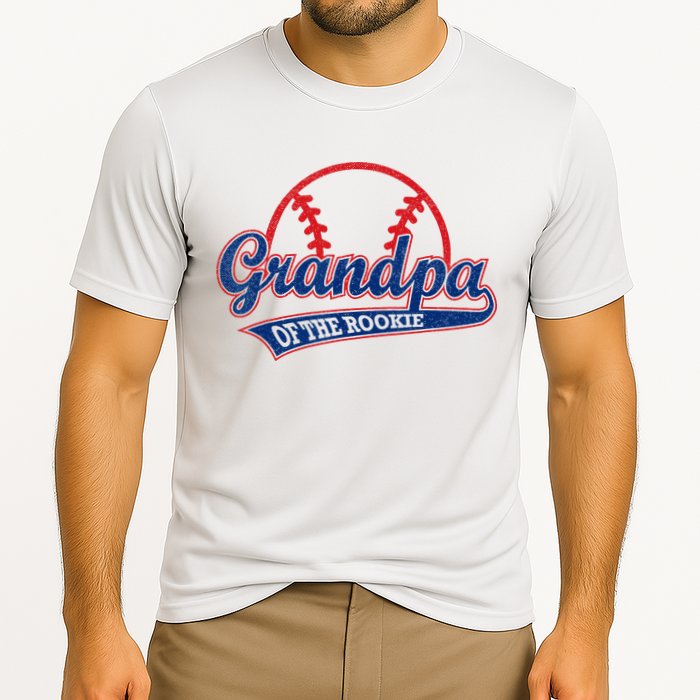 Funny Retro Baseball Grandpa Of The Rookie Cooling Performance Crew T-Shirt