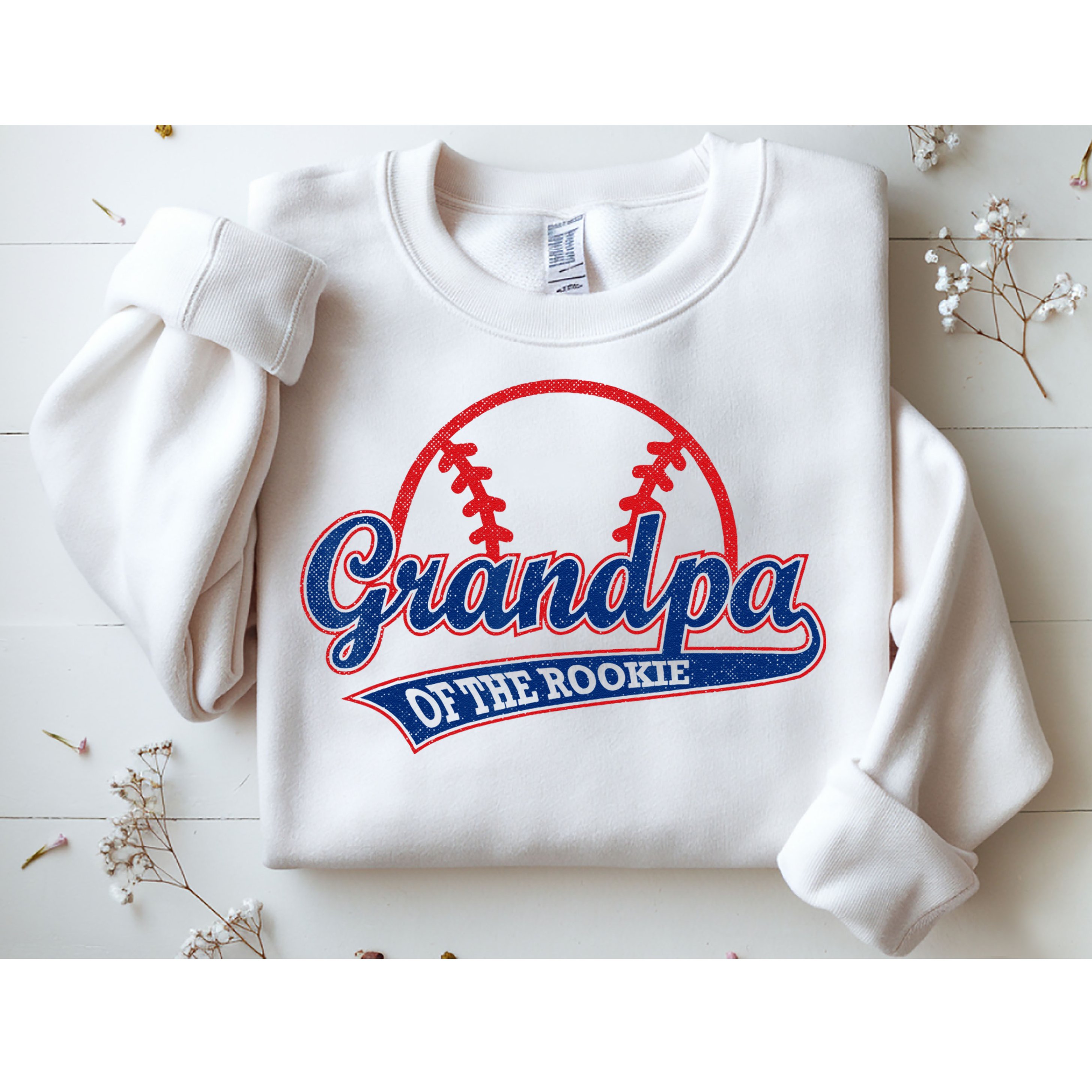 Funny Retro Baseball Grandpa Of The Rookie Sweatshirt