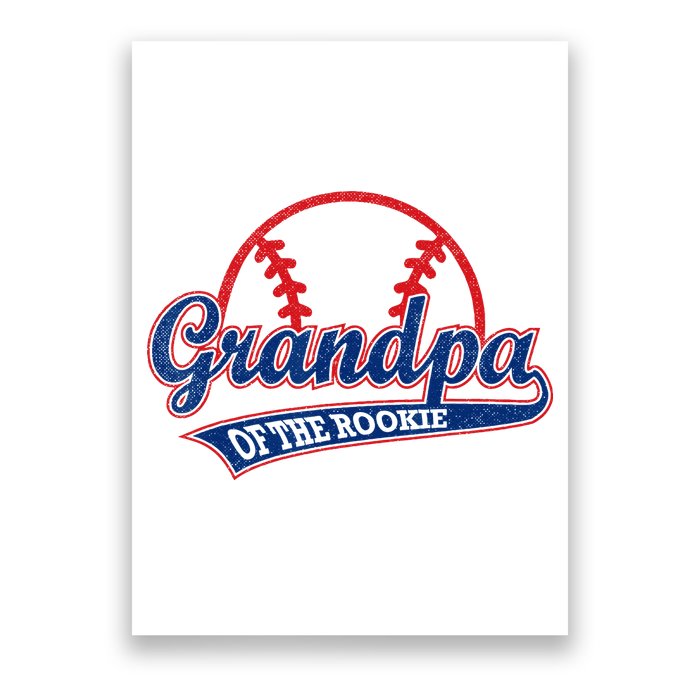 Funny Retro Baseball Grandpa Of The Rookie Poster
