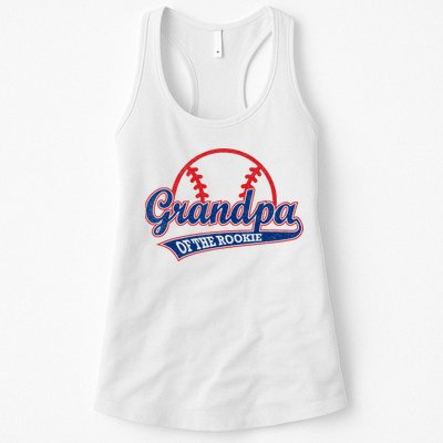 Funny Retro Baseball Grandpa Of The Rookie Womens Tank Top