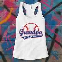 Funny Retro Baseball Grandpa Of The Rookie Womens Tank Top
