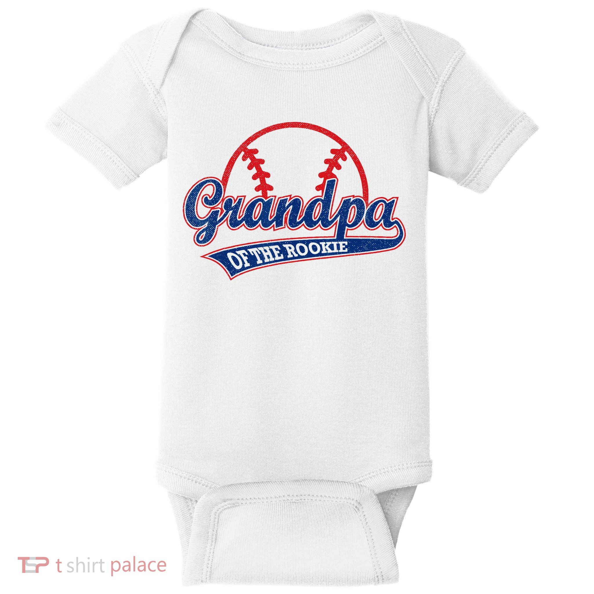 Funny Retro Baseball Grandpa Of The Rookie Baby Bodysuit