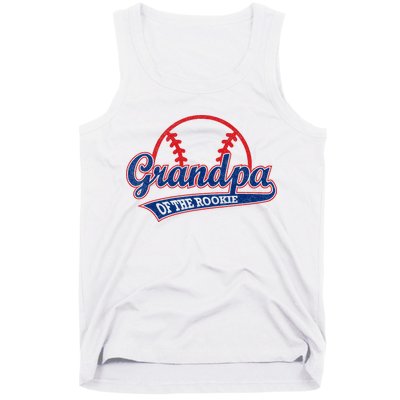 Funny Retro Baseball Grandpa Of The Rookie Tank Top
