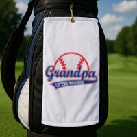 Funny Retro Baseball Grandpa Of The Rookie Golf Towel