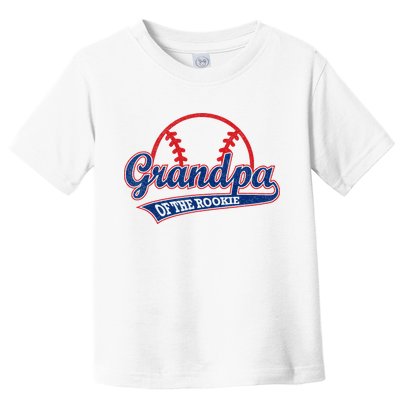 Funny Retro Baseball Grandpa Of The Rookie Toddler T-Shirt