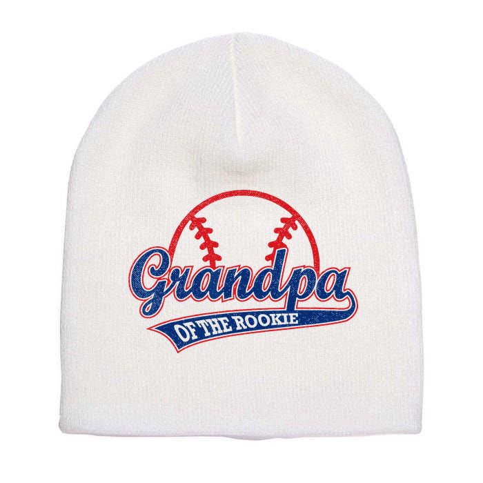Funny Retro Baseball Grandpa Of The Rookie Short Acrylic Beanie