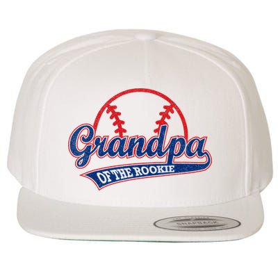 Funny Retro Baseball Grandpa Of The Rookie Wool Snapback Cap