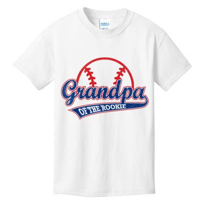 Funny Retro Baseball Grandpa Of The Rookie Kids T-Shirt