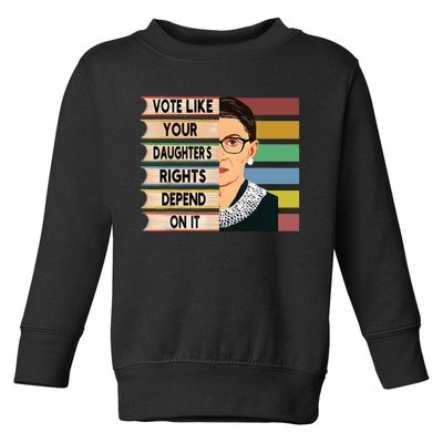 Feminist Ruth Bader Ginsburg Rbg Quote Girl With Book Women Toddler Sweatshirt