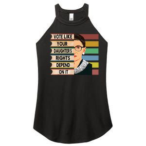 Feminist Ruth Bader Ginsburg Rbg Quote Girl With Book Women Women’s Perfect Tri Rocker Tank