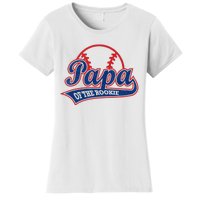 Funny Retro Baseball Papa Of The Rookie Women's T-Shirt