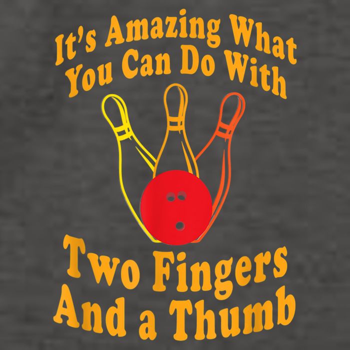 Funny Retro Bowling Ball Two Fingers And A Thumb Vector Backpack