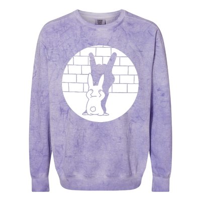 Funny Rabbit Bunny Animal Shadow Puppet Colorblast Crewneck Sweatshirt