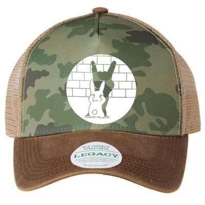 Funny Rabbit Bunny Animal Shadow Puppet Legacy Tie Dye Trucker Hat