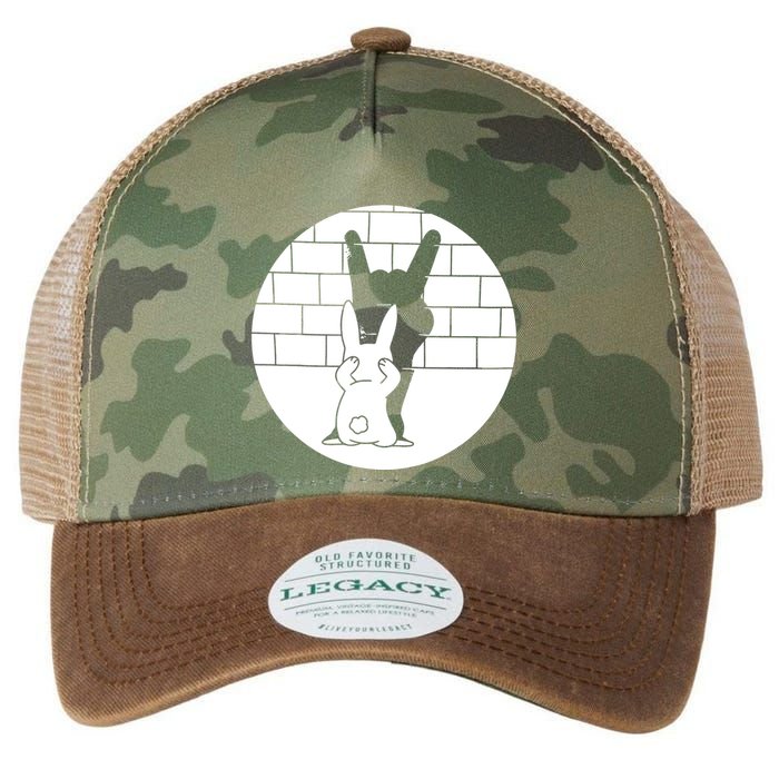 Funny Rabbit Bunny Animal Shadow Puppet Legacy Tie Dye Trucker Hat