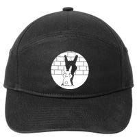 Funny Rabbit Bunny Animal Shadow Puppet 7-Panel Snapback Hat
