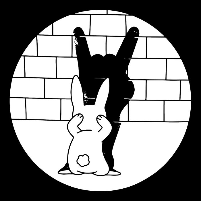 Funny Rabbit Bunny Animal Shadow Puppet 7-Panel Snapback Hat