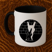 Funny Rabbit Bunny Animal Shadow Puppet Mug