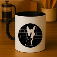 Funny Rabbit Bunny Animal Shadow Puppet Mug