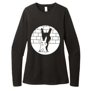 Funny Rabbit Bunny Animal Shadow Puppet Womens CVC Long Sleeve Shirt