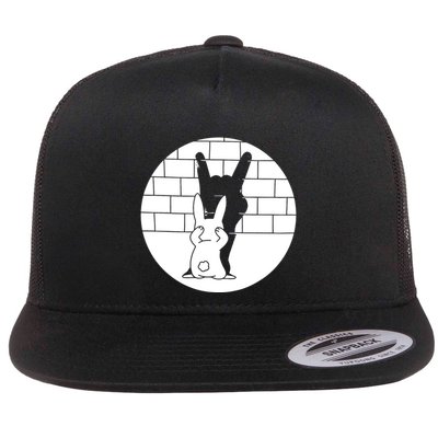 Funny Rabbit Bunny Animal Shadow Puppet Flatbill Hat