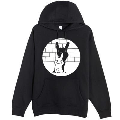 Funny Rabbit Bunny Animal Shadow Puppet Premium Pullover Hoodie