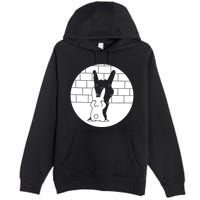 Funny Rabbit Bunny Animal Shadow Puppet Premium Pullover Hoodie
