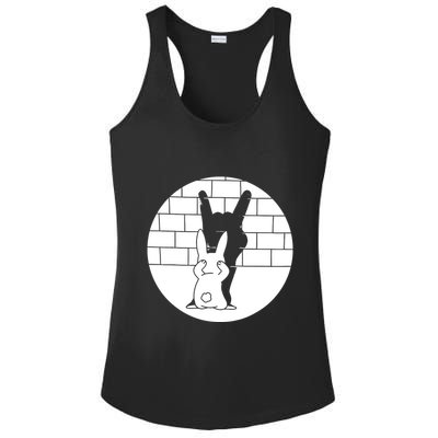 Funny Rabbit Bunny Animal Shadow Puppet Ladies PosiCharge Competitor Racerback Tank