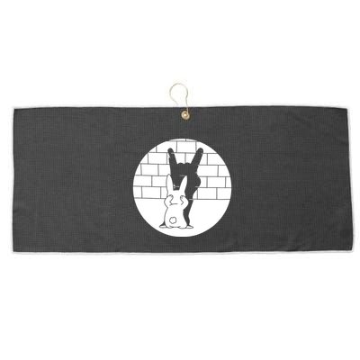 Funny Rabbit Bunny Animal Shadow Puppet Large Microfiber Waffle Golf Towel