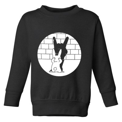 Funny Rabbit Bunny Animal Shadow Puppet Toddler Sweatshirt