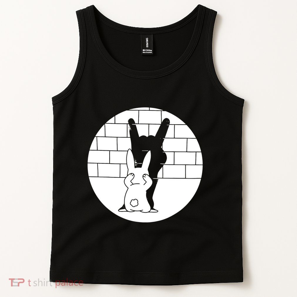 Funny Rabbit Bunny Animal Shadow Puppet Tank Top