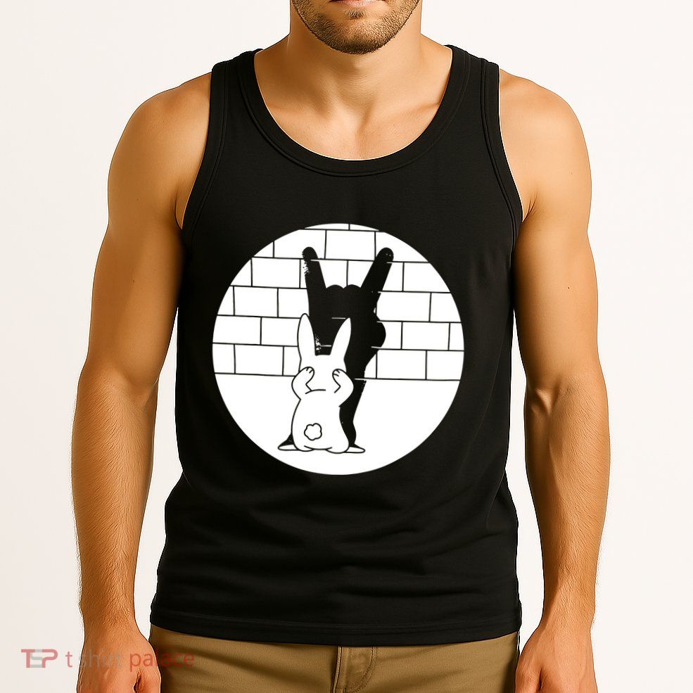 Funny Rabbit Bunny Animal Shadow Puppet Tank Top