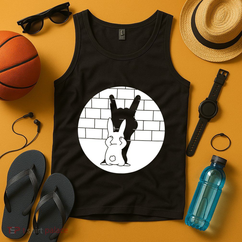 Funny Rabbit Bunny Animal Shadow Puppet Tank Top