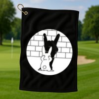 Funny Rabbit Bunny Animal Shadow Puppet Golf Towel