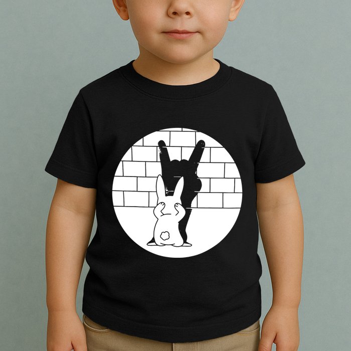 Funny Rabbit Bunny Animal Shadow Puppet Toddler T-Shirt