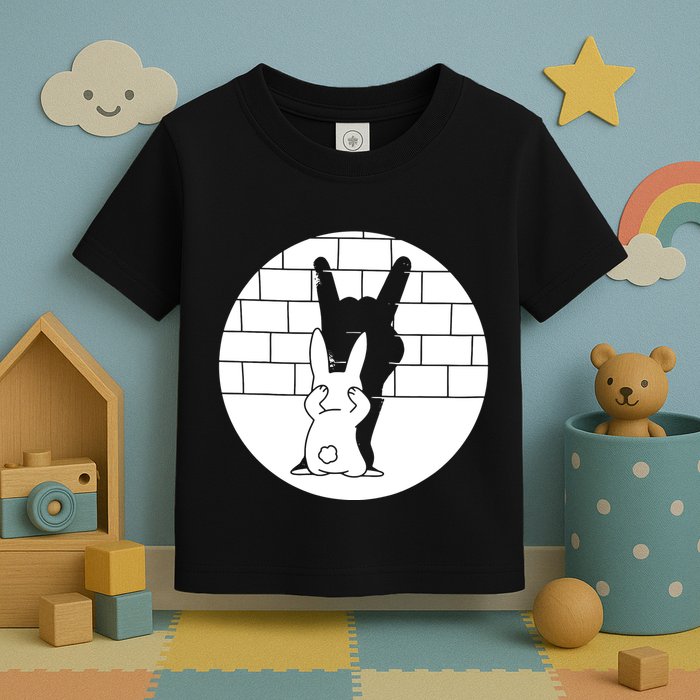 Funny Rabbit Bunny Animal Shadow Puppet Toddler T-Shirt