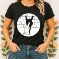 Funny Rabbit Bunny Animal Shadow Puppet Womens T-Shirt