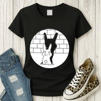 Funny Rabbit Bunny Animal Shadow Puppet Womens T-Shirt