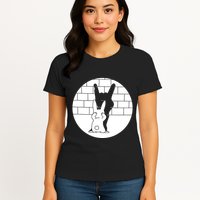 Funny Rabbit Bunny Animal Shadow Puppet Womens T-Shirt