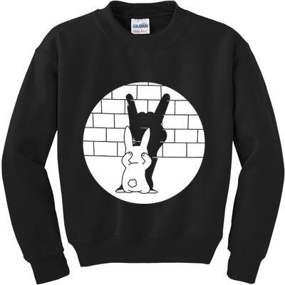 Funny Rabbit Bunny Animal Shadow Puppet Kids Sweatshirt