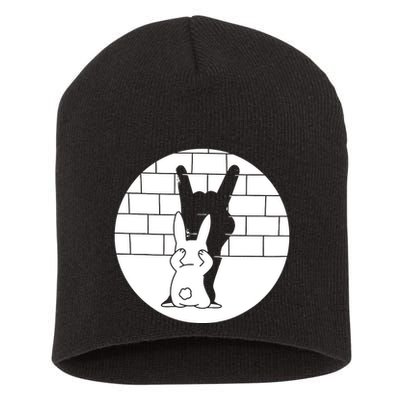 Funny Rabbit Bunny Animal Shadow Puppet Short Acrylic Beanie