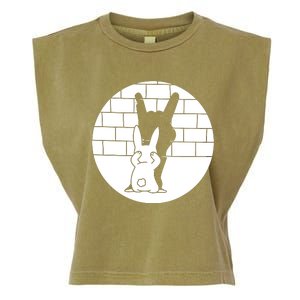 Funny Rabbit Bunny Animal Shadow Puppet Garment-Dyed Women's Muscle Tee