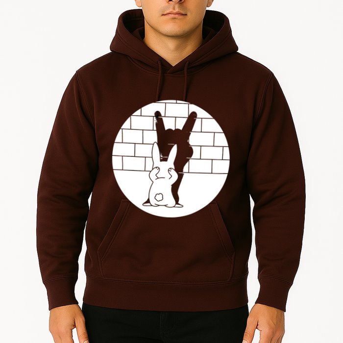 Funny Rabbit Bunny Animal Shadow Puppet Hoodie