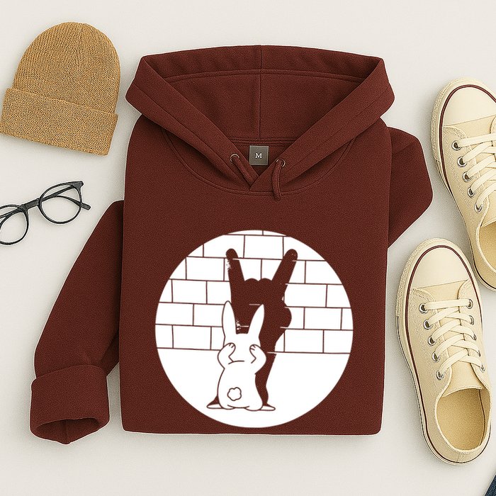 Funny Rabbit Bunny Animal Shadow Puppet Hoodie