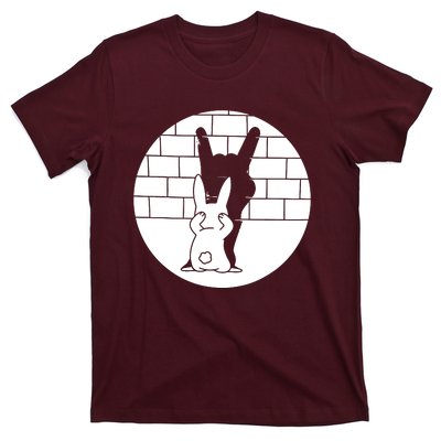 Funny Rabbit Bunny Animal Shadow Puppet T-Shirt