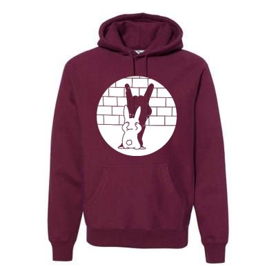 Funny Rabbit Bunny Animal Shadow Puppet Premium Hoodie