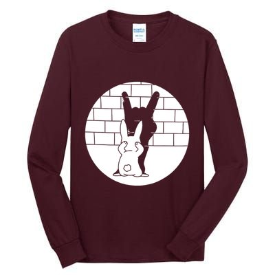Funny Rabbit Bunny Animal Shadow Puppet Tall Long Sleeve T-Shirt